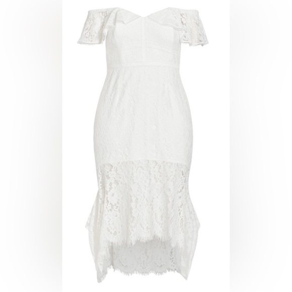 NWT City Chic Ivory Angel Lace midi Dress - Picture 3 of 9
